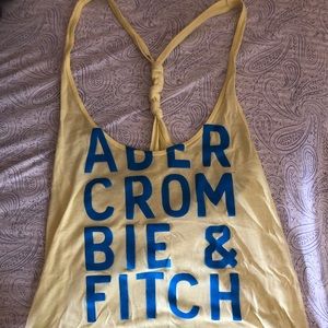 Abercrombie NY Yellow Racer Back Workout Top
